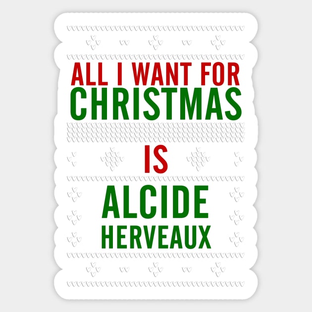 All I want for Christmas is Alcide Herveaux Sticker by AllieConfyArt